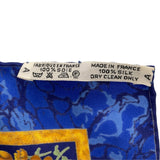 エルメス HERMES カレ90　CAPRE DIEN ブルー シルク100％ レディース スカーフ
