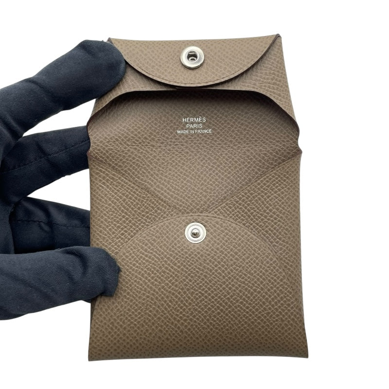エルメス HERMES バスティア Y刻 エトゥープ SV金具 エプソン レディース コインケース