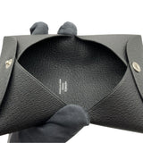 エルメス HERMES カルヴィ W刻 ブラック SV金具 シェーブル ユニセックス カードケース