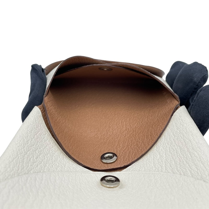 エルメス HERMES カルヴィデュオ U刻 ナタxケブラコ SV金具 ヴェルソ/シェーブル レディース カードケース