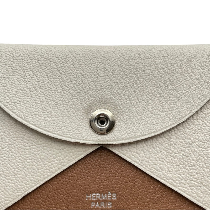 エルメス HERMES カルヴィデュオ U刻 ナタxケブラコ SV金具 ヴェルソ/シェーブル レディース カードケース