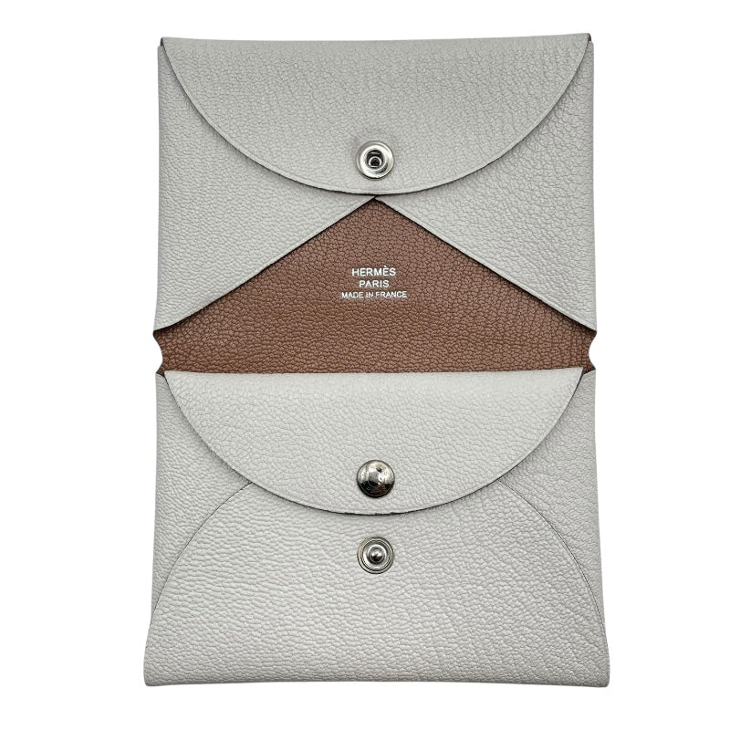 エルメス HERMES カルヴィデュオ U刻 ナタxケブラコ SV金具 ヴェルソ/シェーブル レディース カードケース