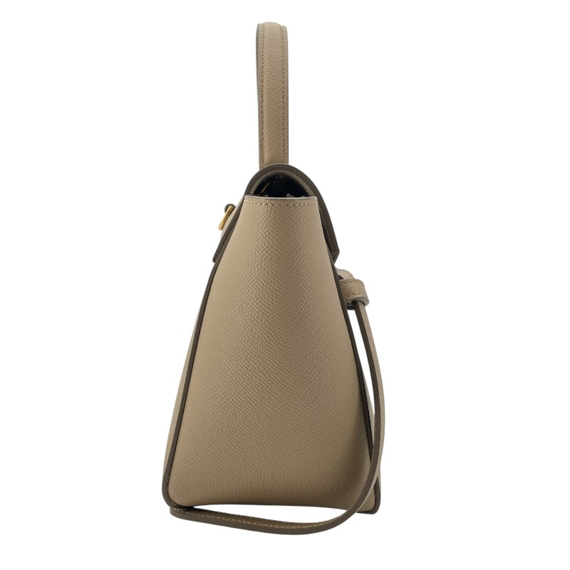 セリーヌ CELINE ベルトバッグ ナノ ベージュ レザー レディース ショルダーバッグ