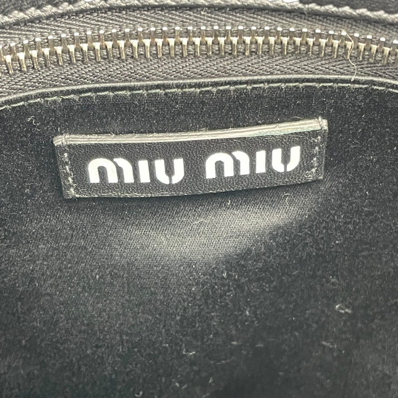 ミュウミュウ miu miu 2WAY ショルダー 5BE054 ブラック レザー レディース ショルダーバッグ