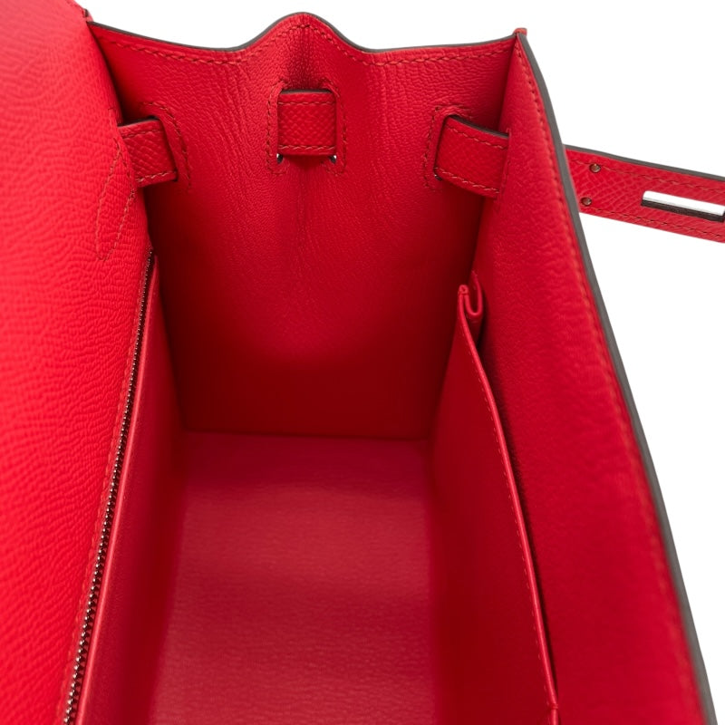 エルメス HERMES ケリー28　外縫い Y刻 ローズテキサス SV金具 エプソン レディース ショルダーバッグ
