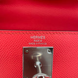 エルメス HERMES ケリー28　外縫い Y刻 ローズテキサス SV金具 エプソン レディース ショルダーバッグ