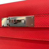 エルメス HERMES ケリー28　外縫い Y刻 ローズテキサス SV金具 エプソン レディース ショルダーバッグ