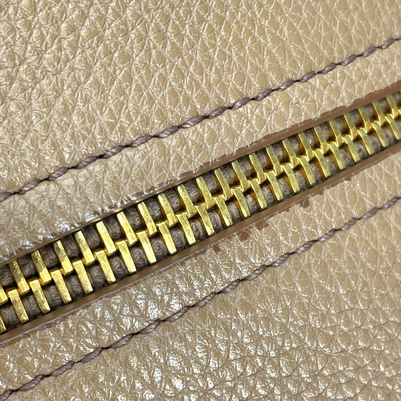 ミュウミュウ miu miu 2WAY ハンドバッグ ベージュ レザー レディース ハンドバッグ