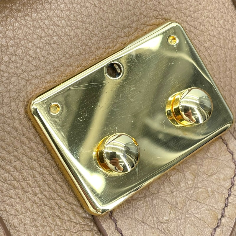 ミュウミュウ miu miu 2WAY ハンドバッグ ベージュ レザー レディース ハンドバッグ