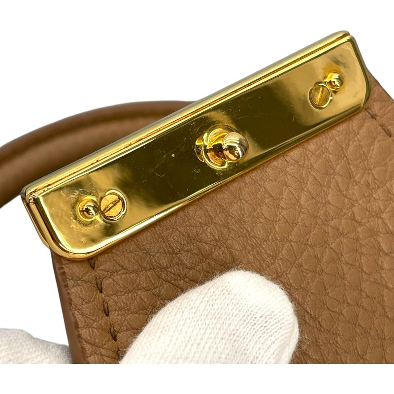 ミュウミュウ miu miu 2WAY ハンドバッグ ベージュ レザー レディース ハンドバッグ