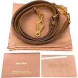 ミュウミュウ miu miu 2WAY ハンドバッグ ベージュ レザー レディース ハンドバッグ