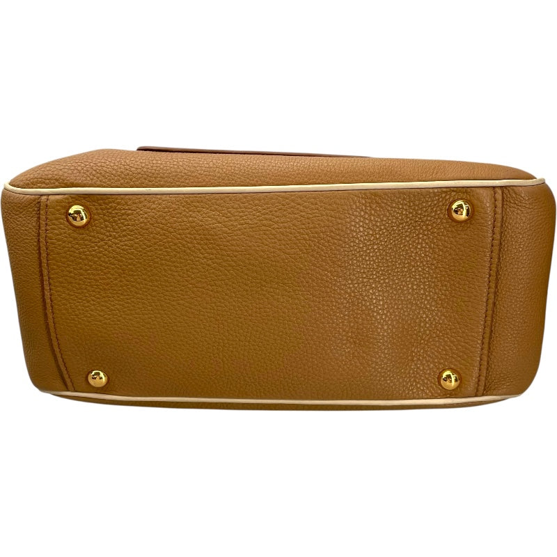 ミュウミュウ miu miu 2WAY ハンドバッグ ベージュ レザー レディース ハンドバッグ