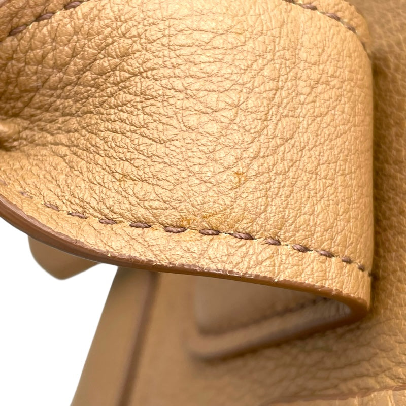 ミュウミュウ miu miu 2WAY ハンドバッグ ベージュ レザー レディース ハンドバッグ