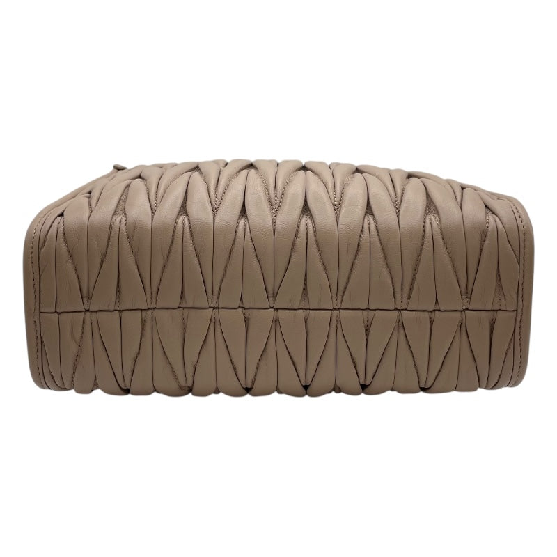 MIU MIU ベージュ レザー トートバッグ Beige/brandy Ivy Canvas And Leather Bag | Miu Miu - United States
