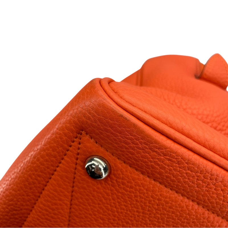 エルメス HERMES ヴィクトリア2 35 T刻 オレンジポピー SV金具 フルートゥ/トリヨン レディース ハンドバッグ