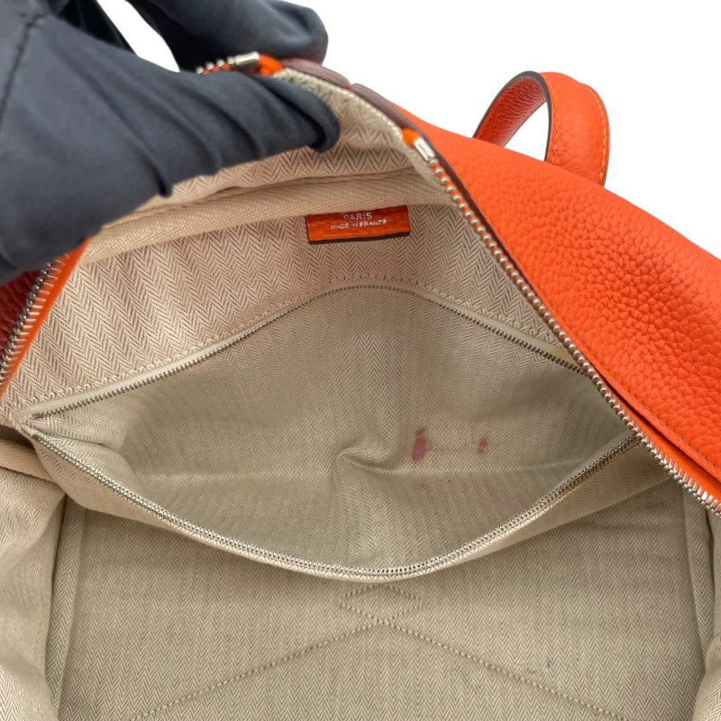 エルメス HERMES ヴィクトリア2 35 T刻 オレンジポピー SV金具 フルートゥ/トリヨン レディース ハンドバッグ