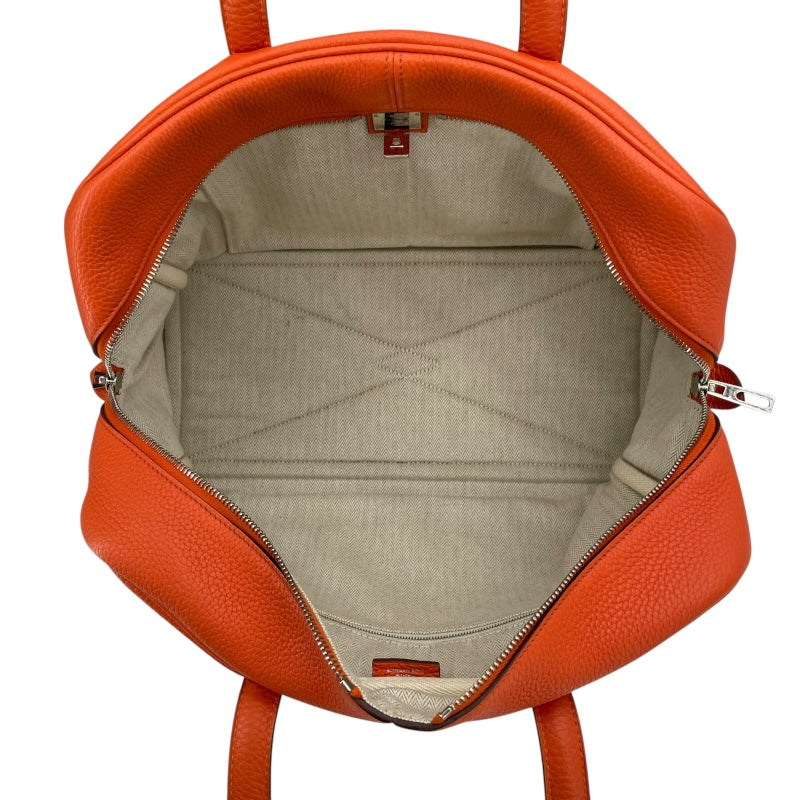 エルメス HERMES ヴィクトリア2 35 T刻 オレンジポピー SV金具 フルートゥ/トリヨン レディース ハンドバッグ