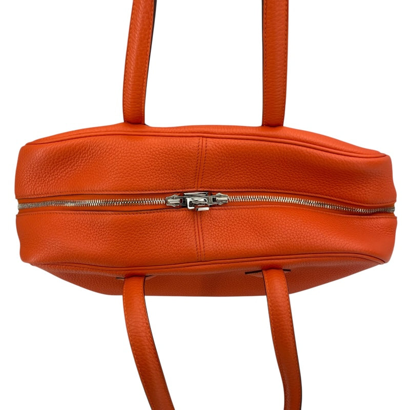 エルメス HERMES ヴィクトリア2 35 T刻 オレンジポピー SV金具 フルートゥ/トリヨン レディース ハンドバッグ