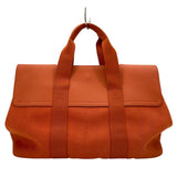 エルメス HERMES ヴァルパラインMM オレンジ SV金具 トワル ユニセックス トートバッグ