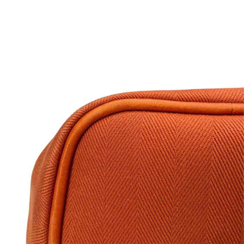 エルメス HERMES ヴァルパラインMM オレンジ SV金具 トワル ユニセックス トートバッグ