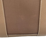 エルメス HERMES ガーデンパーティPM C刻 エトゥープ SV金具 トワル レディース トートバッグ