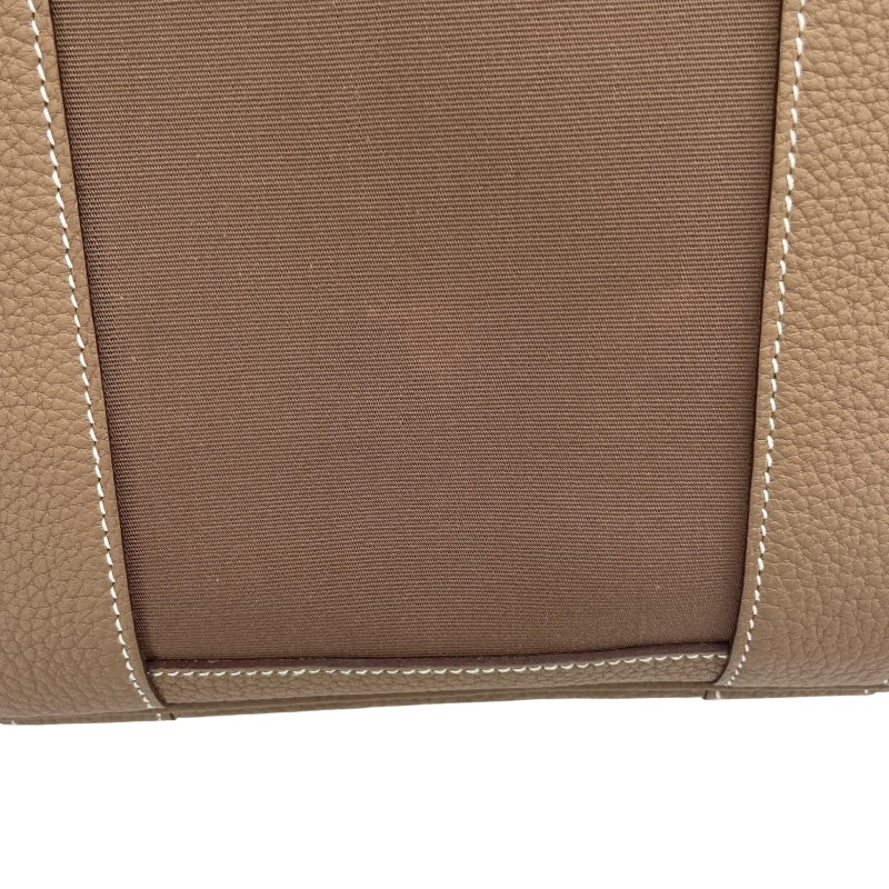 エルメス HERMES ガーデンパーティPM C刻 エトゥープ SV金具 トワル レディース トートバッグ