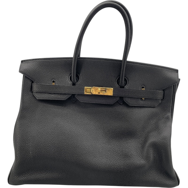 エルメス HERMES バーキン35 □H刻 ブラック　GD金具 トゴ レディース ハンドバッグ