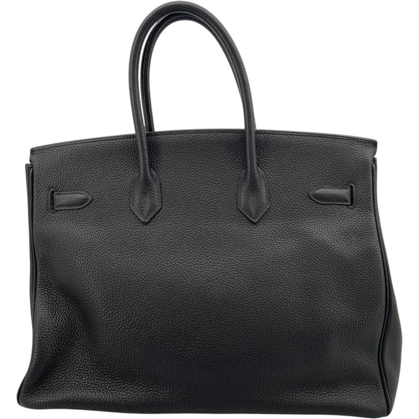 エルメス HERMES バーキン35 □H刻 ブラック　GD金具 トゴ レディース ハンドバッグ