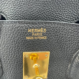 エルメス HERMES バーキン35 □H刻 ブラック　GD金具 トゴ レディース ハンドバッグ