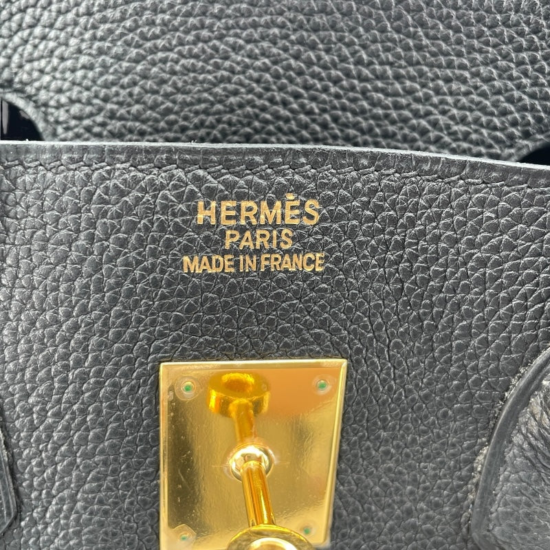 エルメス HERMES バーキン35 □H刻 ブラック　GD金具 トゴ レディース ハンドバッグ