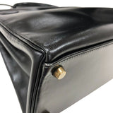 エルメス HERMES ケリー32 内縫い 〇S刻印 ブラック ゴールド金具 ボックスカーフ レディース ショルダーバッグ