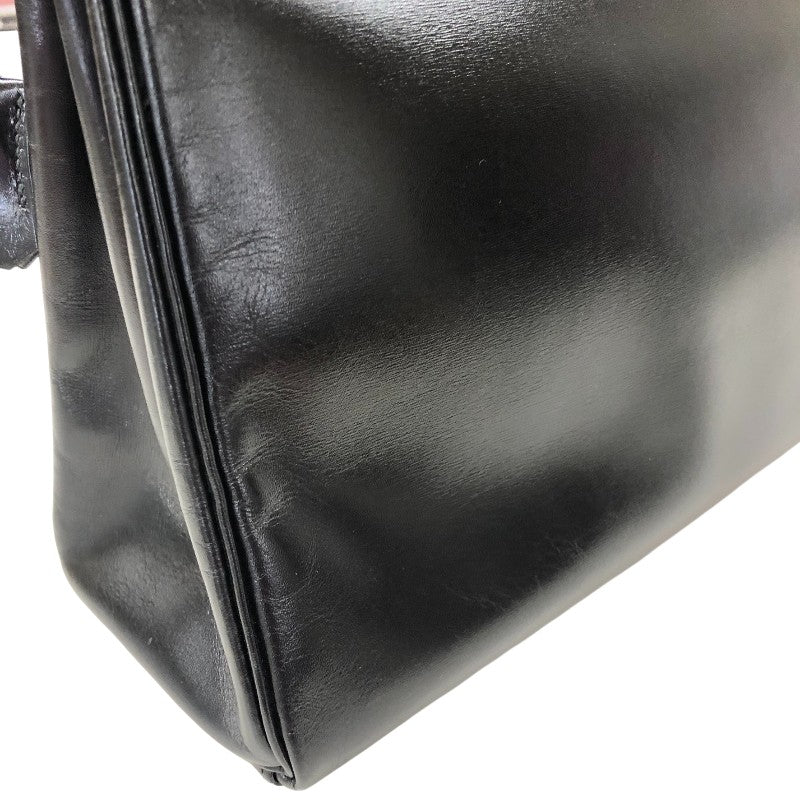 エルメス HERMES ケリー32 内縫い 〇S刻印 ブラック ゴールド金具 ボックスカーフ レディース ショルダーバッグ