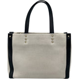 ヴァレンティノ VALENTINO スタッズ 2WAY ホワイト×ブラック キャンバス・レザー レディース ショルダーバッグ