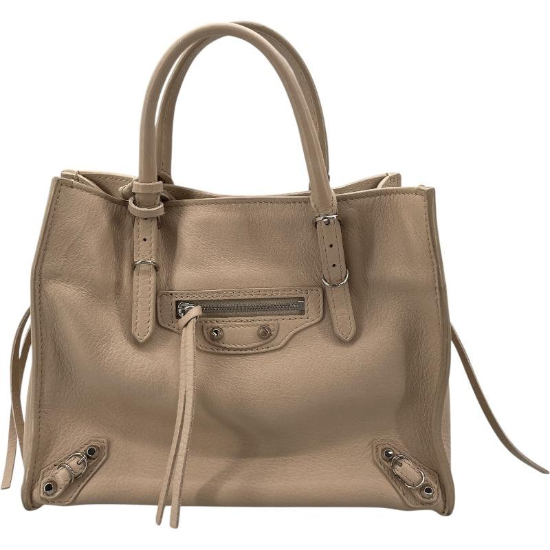 バレンシアガ BALENCIAGA ペーパーミニ 357333 ベージュ レザー レディース ショルダーバッグ
