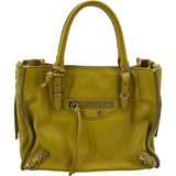 バレンシアガ BALENCIAGA ペーパーミニ 357333 イエロー レザー レディース ショルダーバッグ
