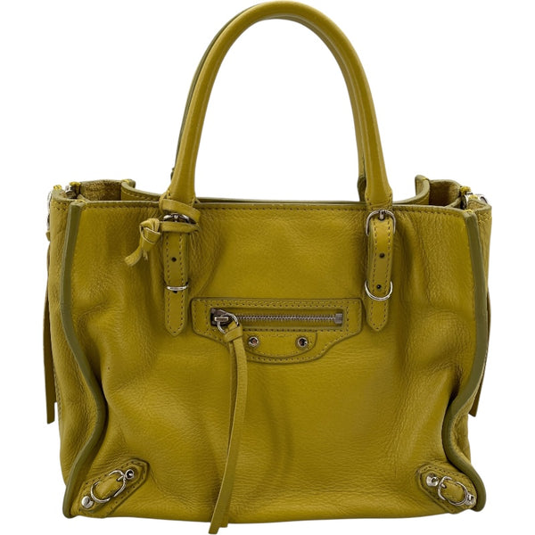 バレンシアガ BALENCIAGA ペーパーミニ 357333 イエロー レザー レディース ショルダーバッグ