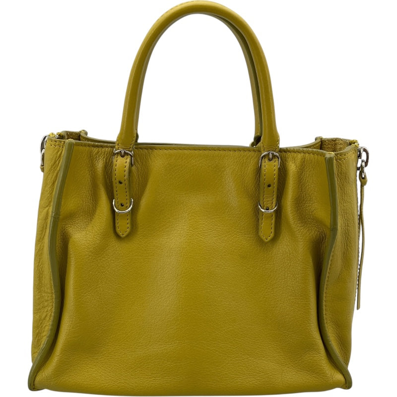 バレンシアガ BALENCIAGA ペーパーミニ 357333 イエロー レザー レディース ショルダーバッグ