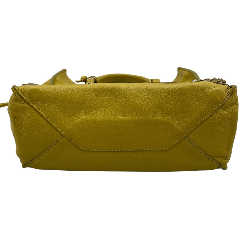 バレンシアガ BALENCIAGA ペーパーミニ 357333 イエロー レザー レディース ショルダーバッグ