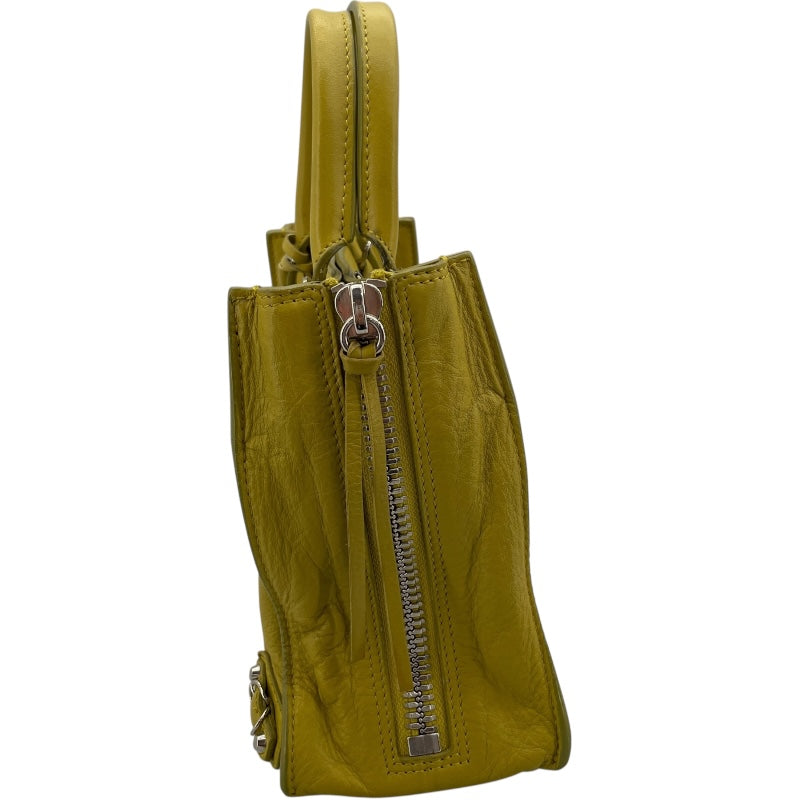 バレンシアガ BALENCIAGA ペーパーミニ 357333 イエロー レザー レディース ショルダーバッグ