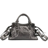 バレンシアガ BALENCIAGA ネオカゴールXS 700940 シルバー レザー レディース ハンドバッグ