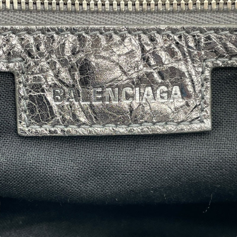 バレンシアガ BALENCIAGA ネオカゴールXS 700940 シルバー レザー レディース ハンドバッグ