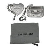 バレンシアガ BALENCIAGA ネオカゴールXS 700940 シルバー レザー レディース ハンドバッグ