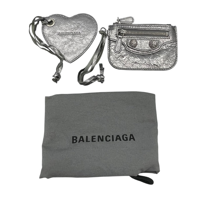 バレンシアガ BALENCIAGA ネオカゴールXS 700940 シルバー レザー レディース ハンドバッグ