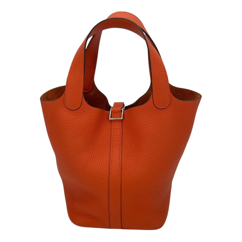 エルメス HERMES ピコタンロックPM Y刻 オレンジ SV金具 トリヨン レディース ハンドバッグ