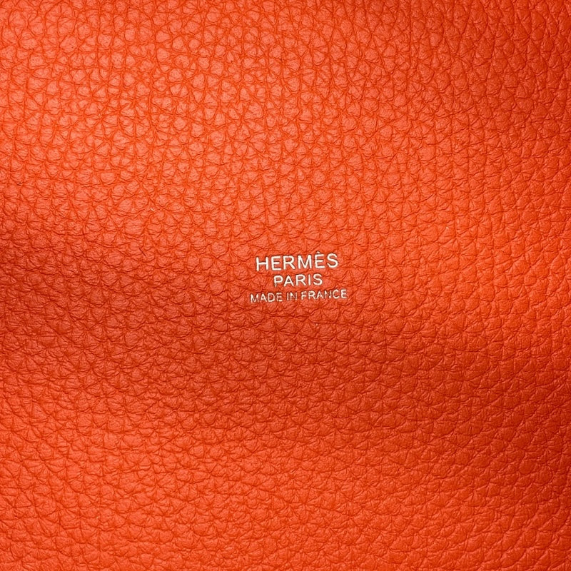 エルメス HERMES ピコタンロックPM Y刻 オレンジ SV金具 トリヨン レディース ハンドバッグ
