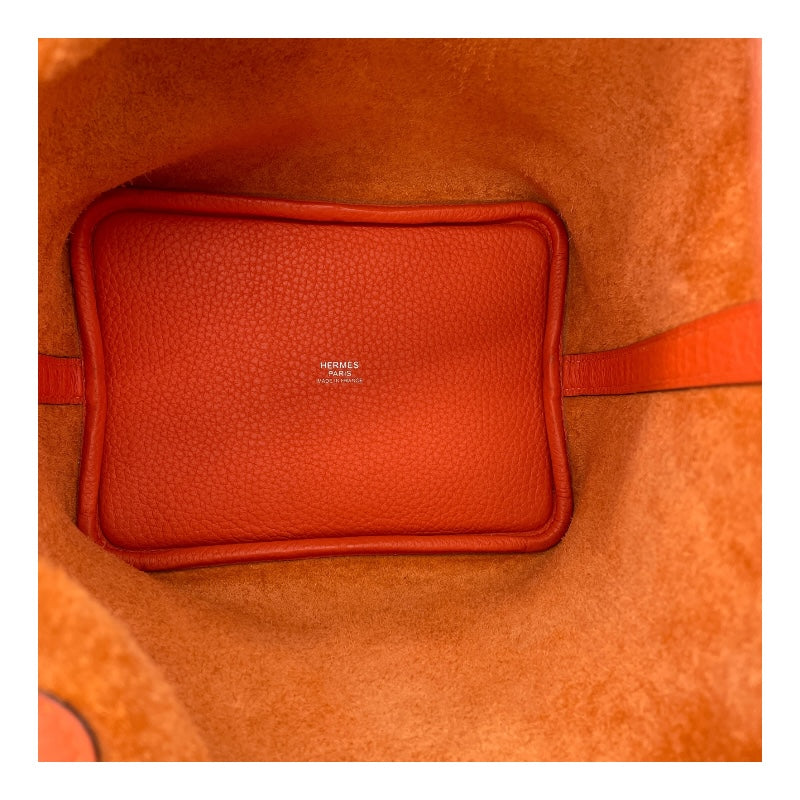 エルメス HERMES ピコタンロックPM Y刻 オレンジ SV金具 トリヨン レディース ハンドバッグ