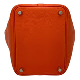 エルメス HERMES ピコタンロックPM Y刻 オレンジ SV金具 トリヨン レディース ハンドバッグ