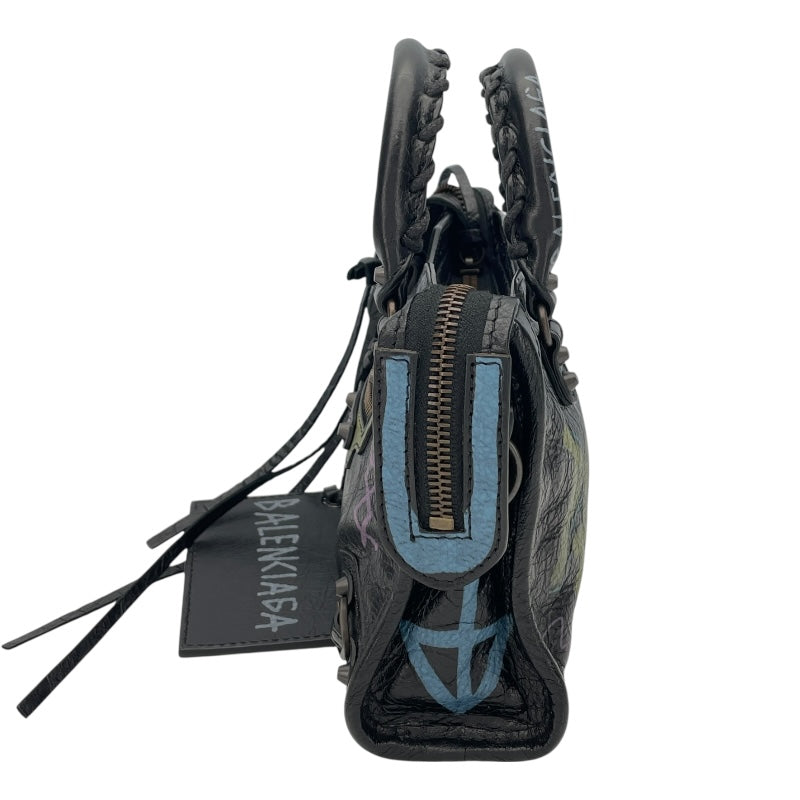 バレンシアガ BALENCIAGA クラシック・ナノシティ 505555 ブラック レザー レディース ハンドバッグ