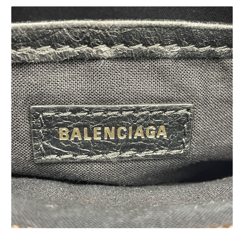バレンシアガ BALENCIAGA クラシック・ナノシティ 505555 ブラック レザー レディース ハンドバッグ