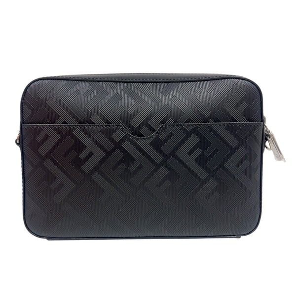 フェンディ FENDI カメラケース ミディアム 7M0286 ブラック シルバー金具 レザー メンズ ショルダーバッグ